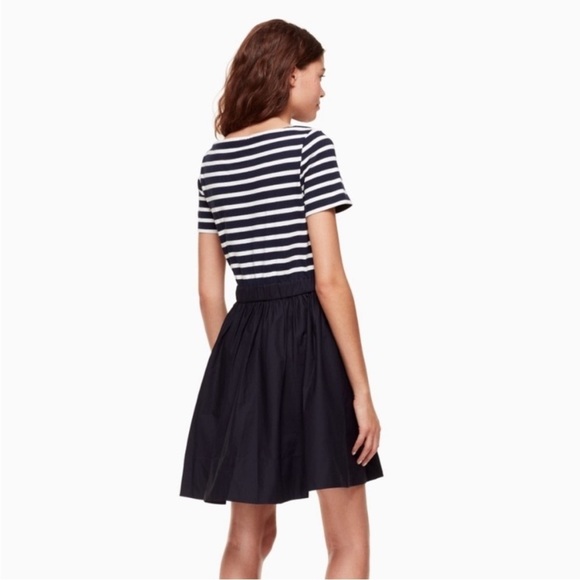 Kate Spade striper mixed media nautical dress M - Picture 2 of 7